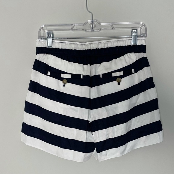 Loft 0 Front Shorts Tie Waist Stripped Navy and White - Picture 3 of 3